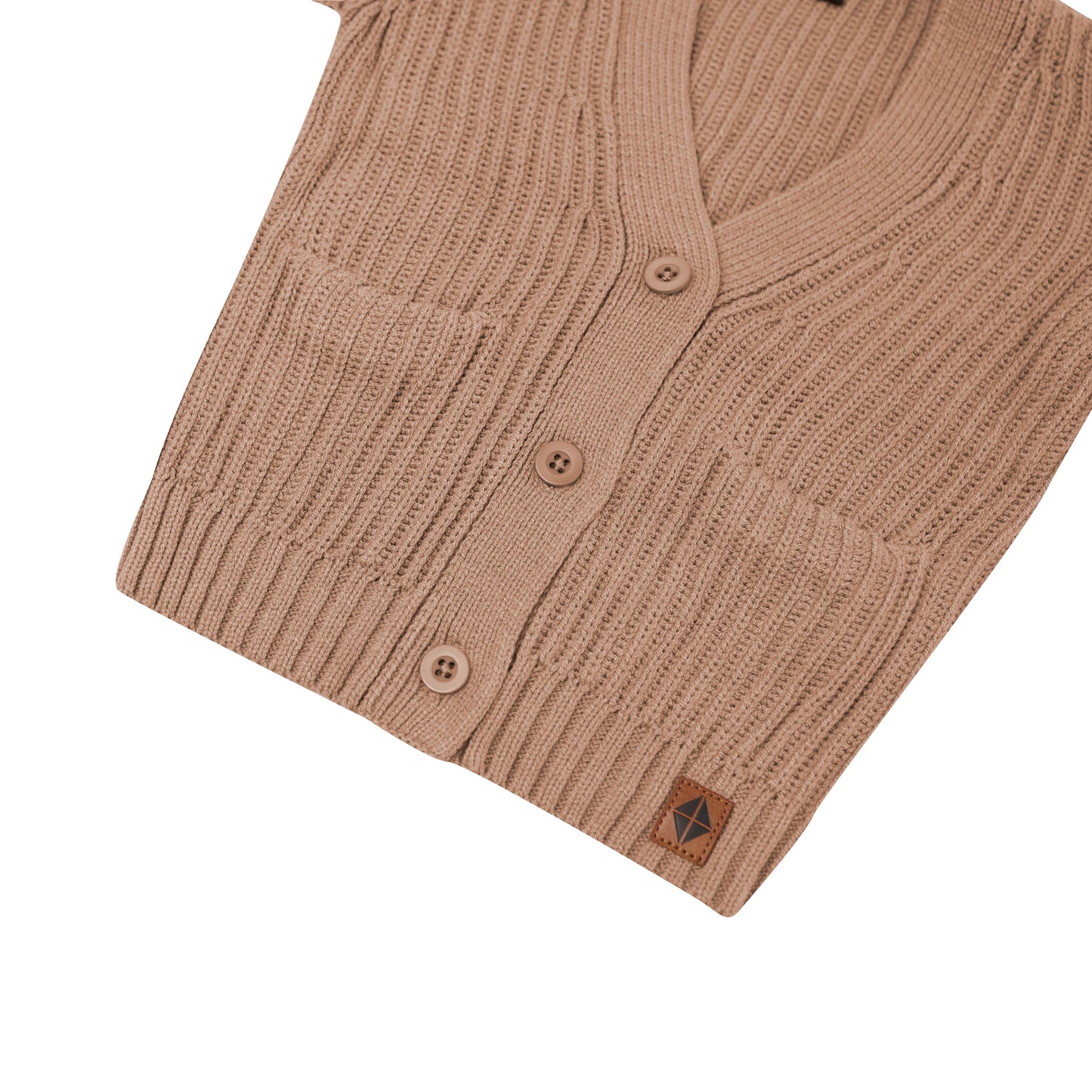 Chunky Knit Oversized Cardigan in Latte