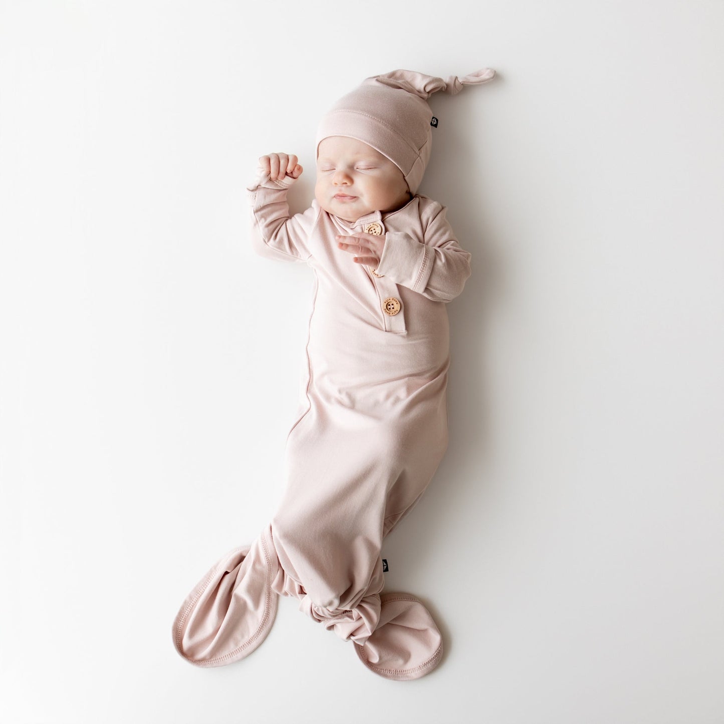 Knotted Gown with Hat Set in Blush