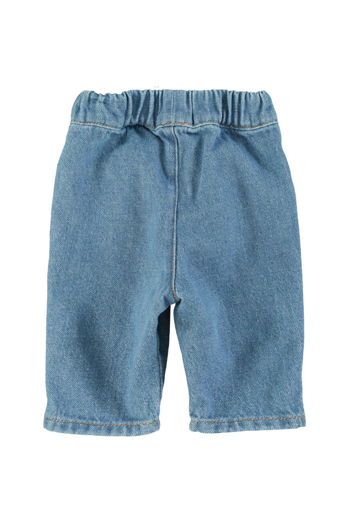 Baby Trousers in Washed Navy Denim