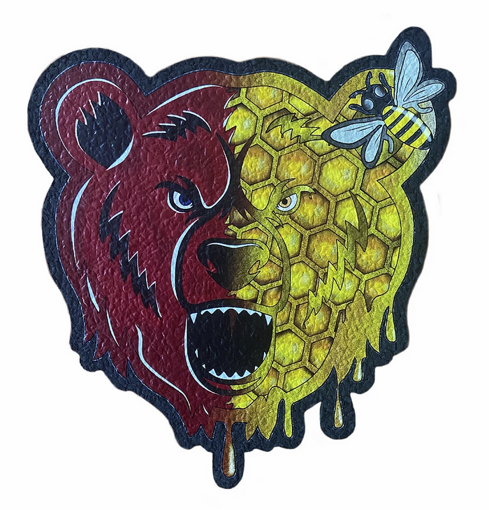 Bear Quartz x Mood Mats B-Hive Edition – Stylish and Functional Dab Mat: Unique B-Hive design, Eco-friendly Materials, Protects Surfaces from Heat, Scratches, and Spills, Non-slip Backing, Ensures Stability During Sessions, High-Quality Construction, Durability, Perfect Addition to Any Sesh Setup, Touch of Style.