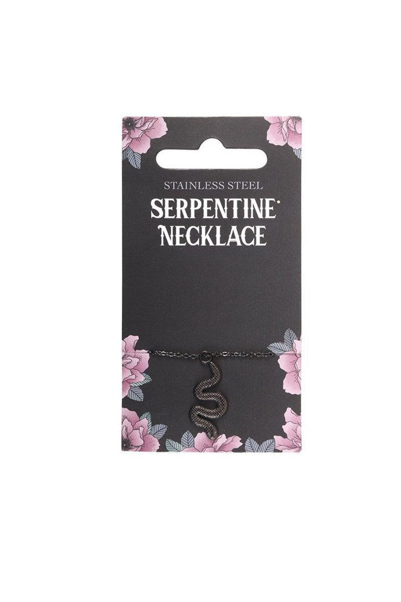 Black Snake Pendant Necklace
