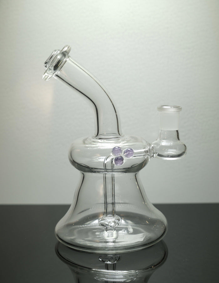 Brickyard Glass Bubble Banger Hanger, high-quality borosilicate glass dab rig engineered for optimal filtration and flavor with compatibility for quartz bangers.