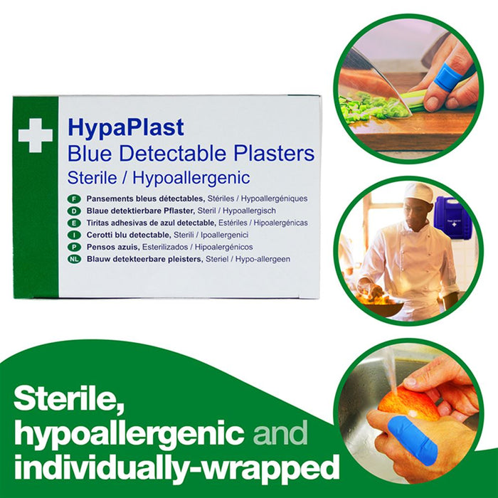 HypaPlast Blue Plasters Assorted (Pack 100)