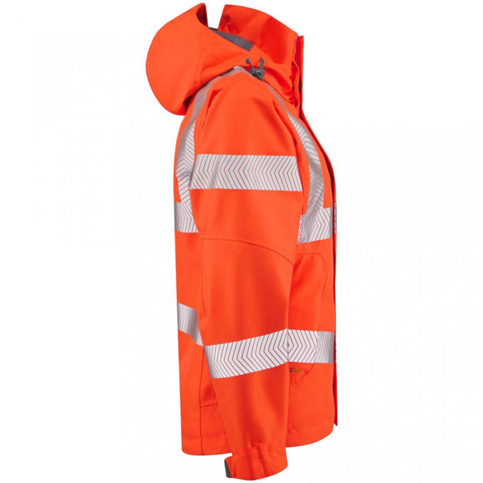 Leo Workwear Rosemoor Orange EcoViz Waterproof 15K Performance+ Breathable Women's Hi Vis Jacket