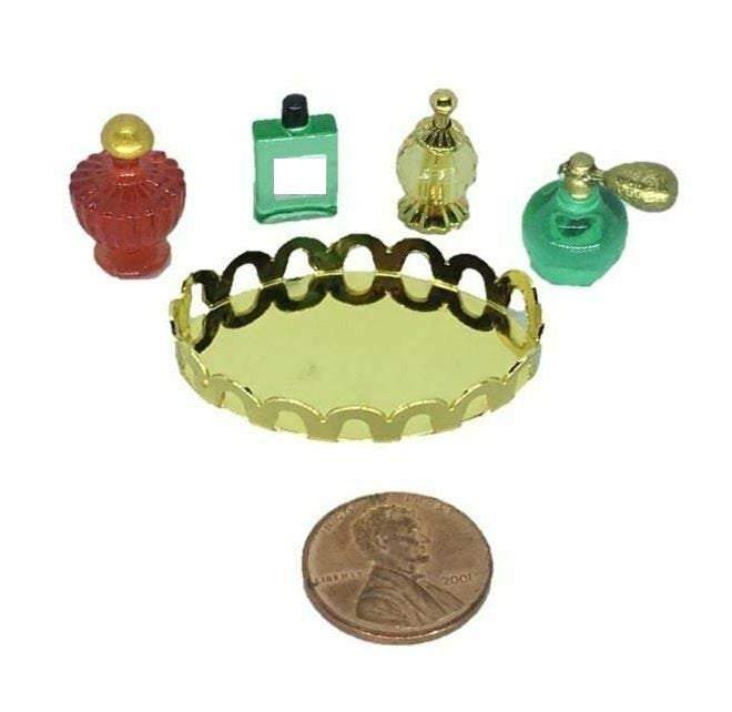 Miniature Dollhouse Multi Color Vanity Tray