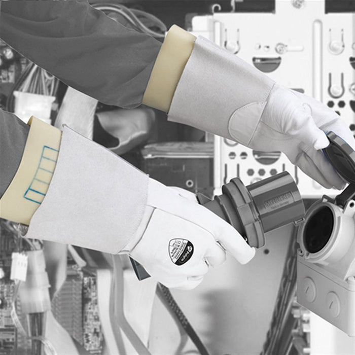 Polyco SuperGlove RE-PRO/NB Leather Volt Protector Gauntlet - Worn Over Electricians Gloves