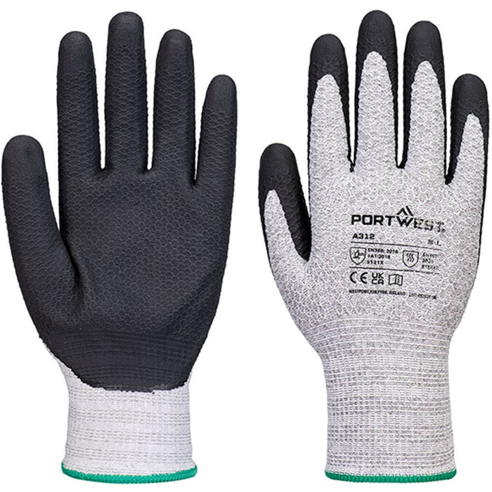 Portwest A124 PU Diamond Knit Glove with PU Foam Coating - 13g Multipack (Pack 12)
