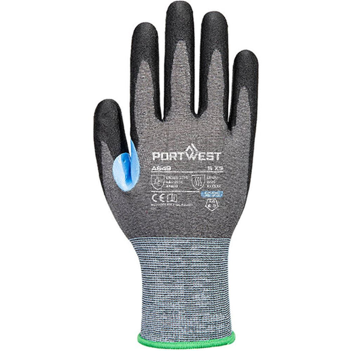 Portwest A649 CS Cut D PU Glove with Smooth PU Coating - 21g