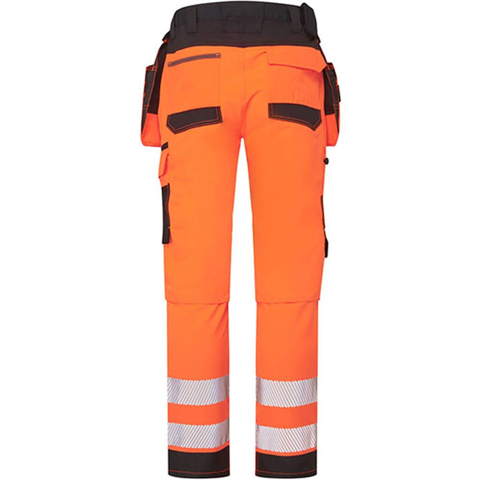 Portwest DX454 DX4 Orange Stretch Detachable Holster Pocket Hi Vis Craft Trouser