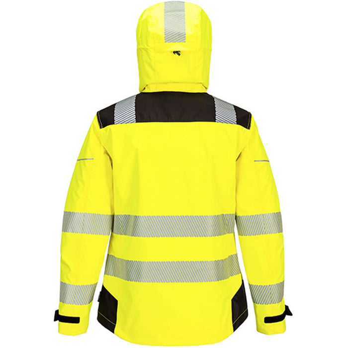 Portwest PW389 PW3 Yellow Women's Mesh Lined Waterproof Breathable Hi Vis Jacket