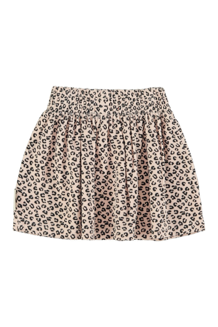 Short Skirt in Pale Pink w/Animal Print