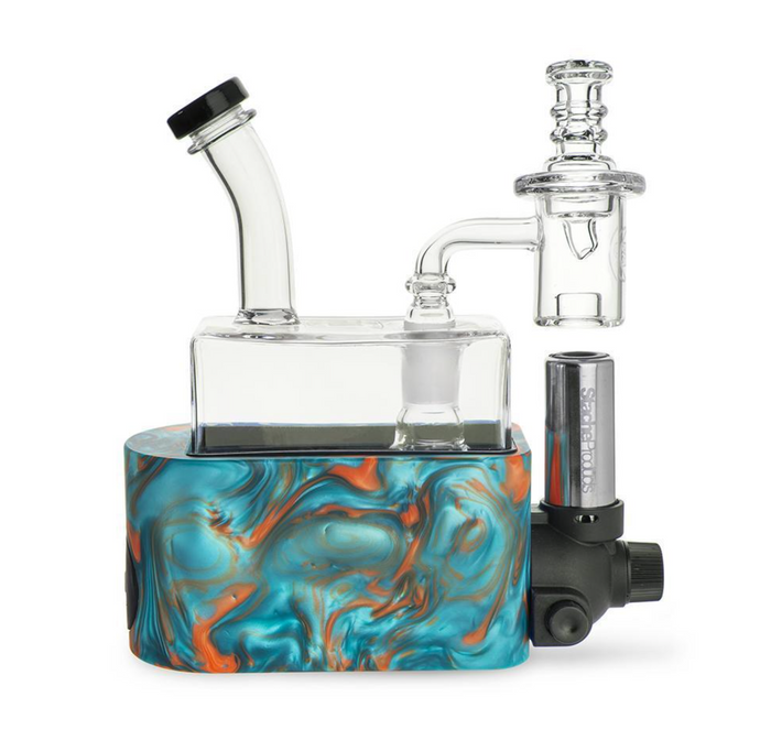 RIO Remake Dab Rig: StacheProducts, Torch-Free Dabbing, Integrated Torch System, Efficient Concentrate Use, Compact Travel-Friendly, Seamless Home On-the-Go, High-Quality Quartz Banger Clean Flavorful Vapor, Durable Glass Ergonomic Long-Lasting Reliable Comfortable, Protective Carrying Case Convenient Safe.