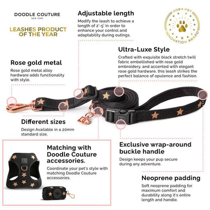 Doodle Couture, New York - Secure-In-Place Dog Leash - Steel