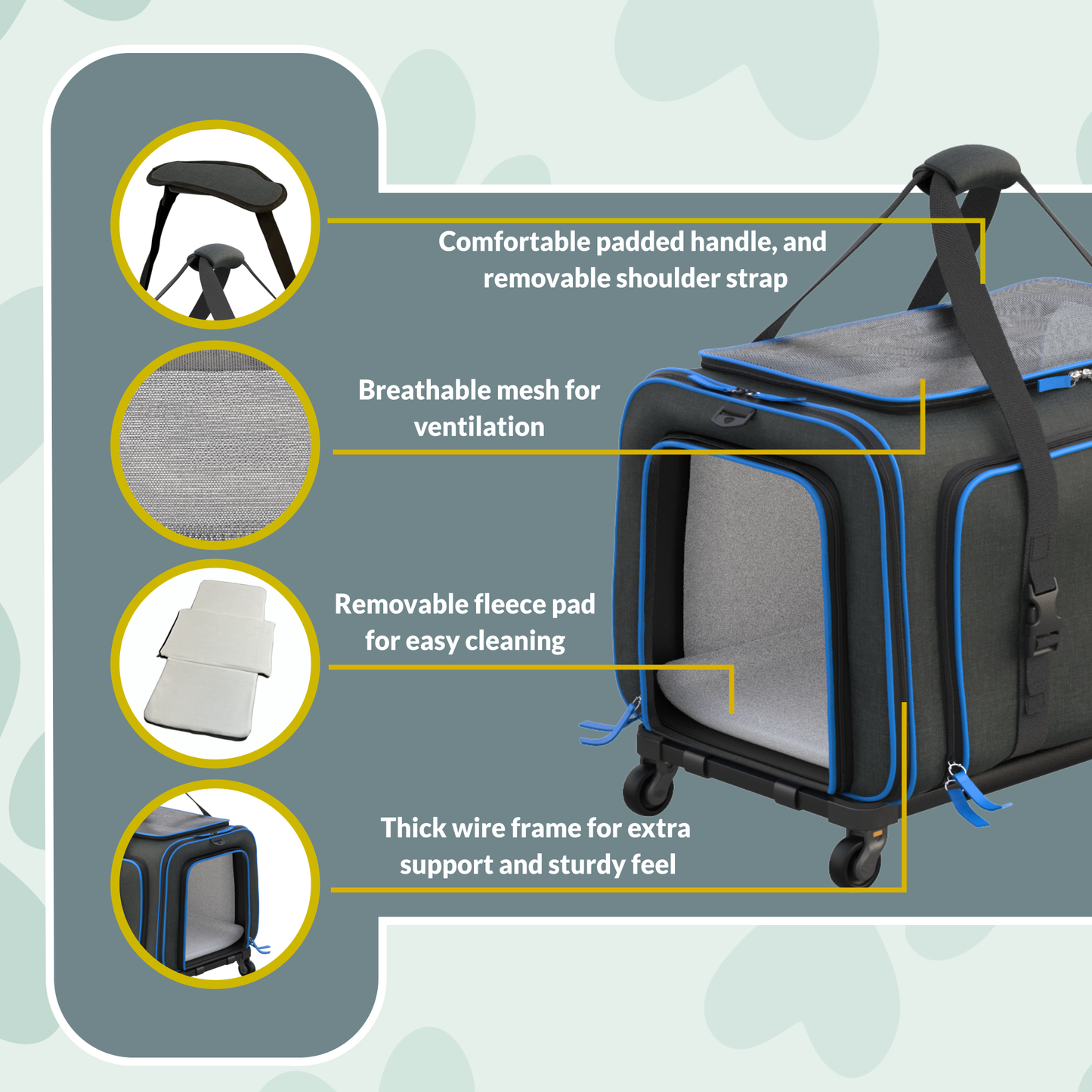 Katziela - Katziela Rolling Rover Airline Compliant Expandable Wheeled Pet Carrier