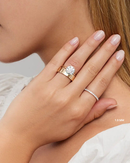 1.9 mm Personalized Perfect Pavé Diamond Ring
