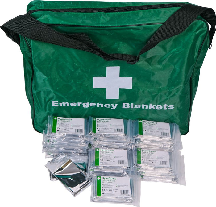 100 Foil Blankets in Emergency Carry Holdall
