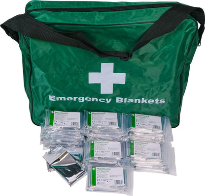 100 Foil Blankets in Emergency Carry Holdall