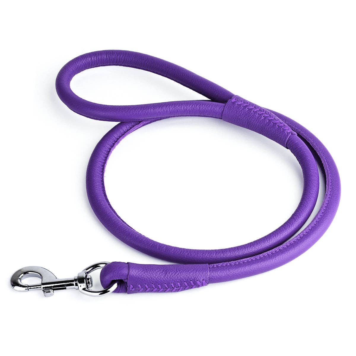 Dogline - Soft Leather Round Lead