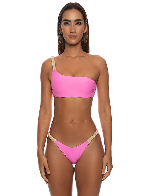 One Shoulder Braided Laced Back-Braided Bikini