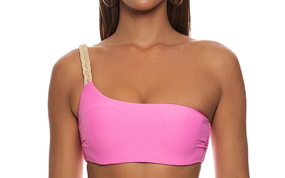 One Shoulder Braided Laced Back-Braided Bikini