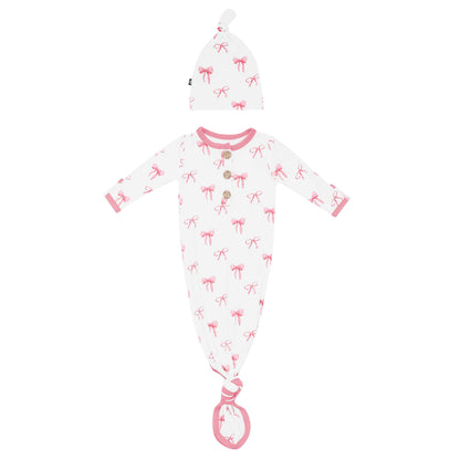 Knotted Gown with Hat Set in Bow