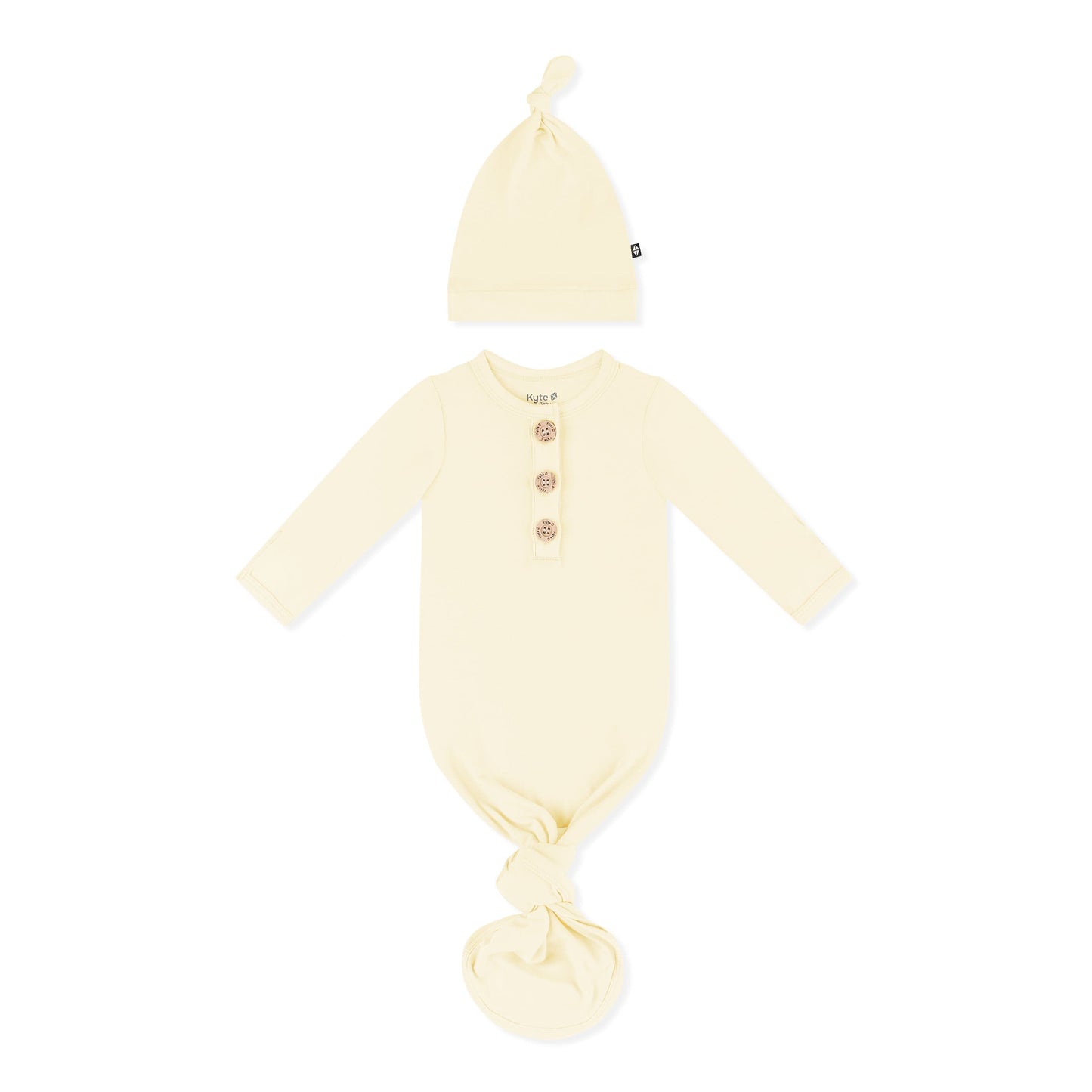 Knotted Gown with Hat Set in Chamomile