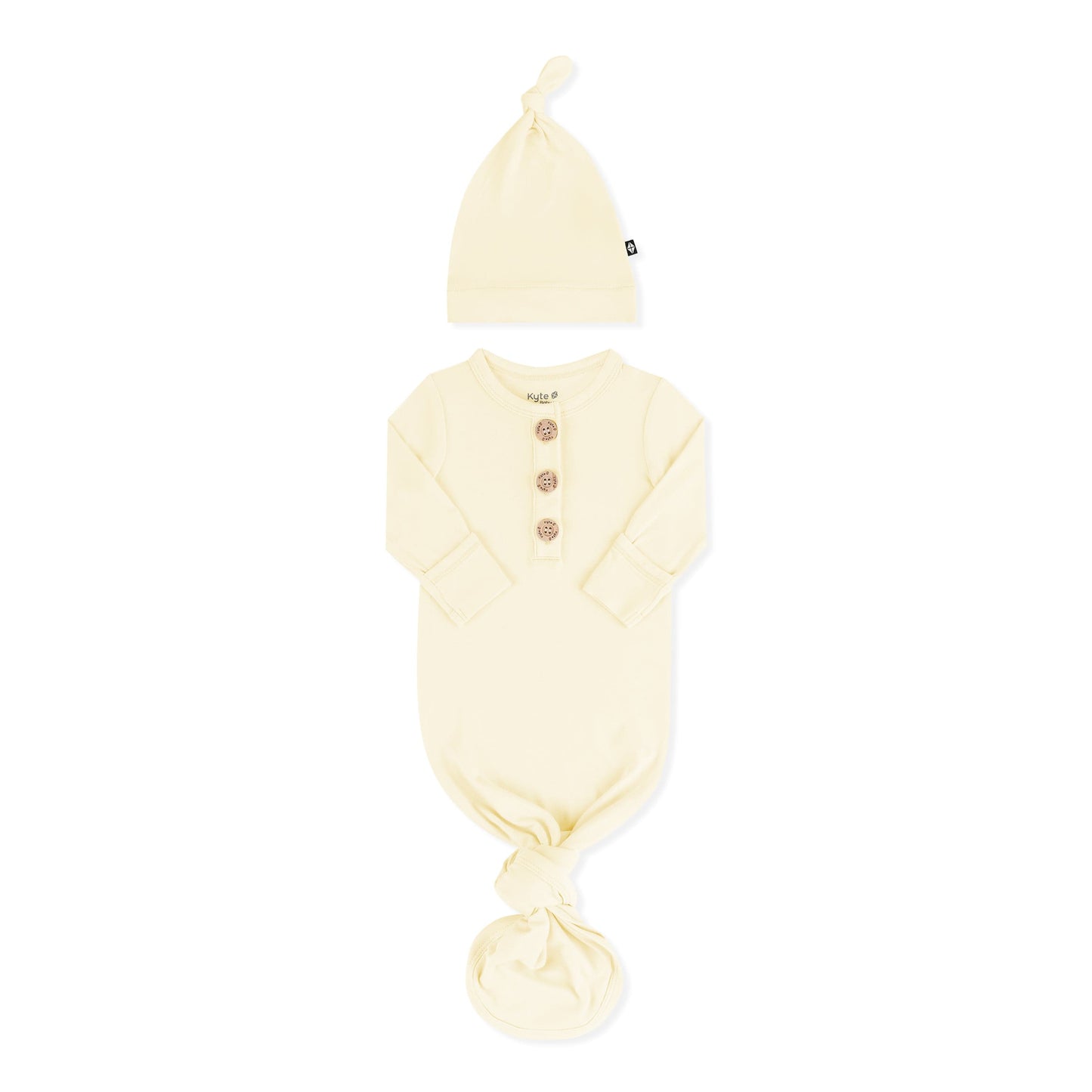Knotted Gown with Hat Set in Chamomile