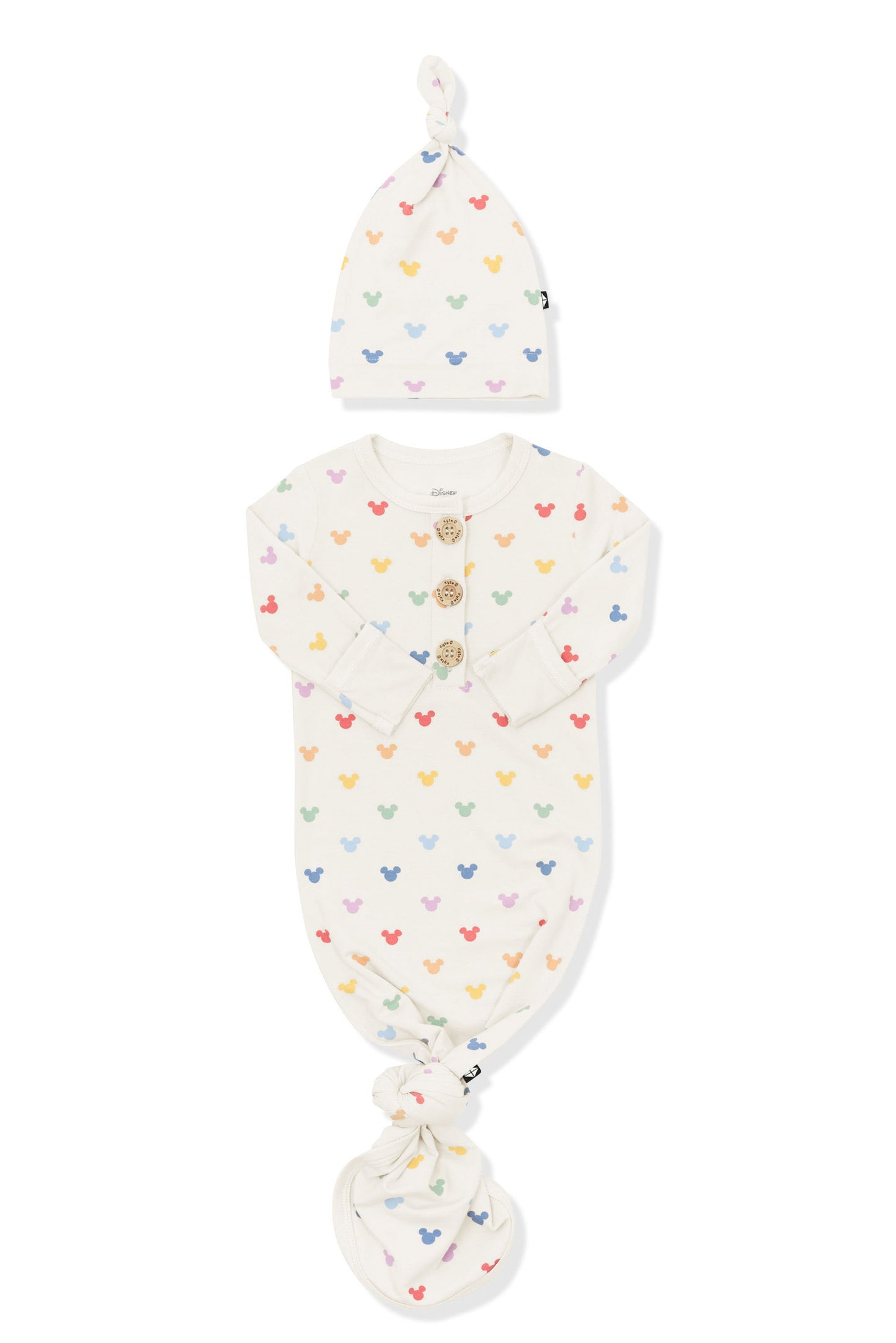 Knotted Gown with Hat Set in Pastel Mickey Mouse