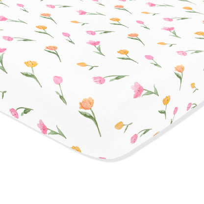 Crib Sheet in Tulip