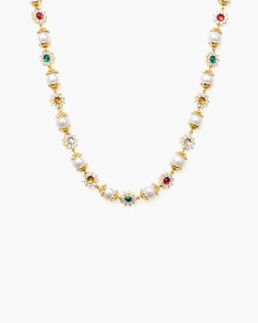 Daisy Pearl Necklace