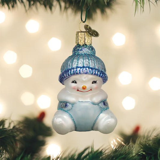 Snow Baby Boy Ornament