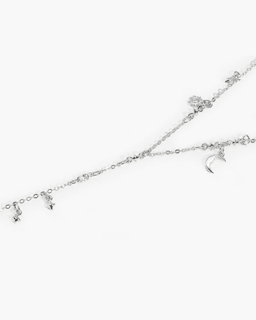 Lyra Hand Chain Bracelet in Silver