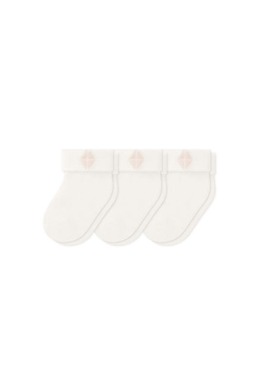 Baby 3-Pack Socks in Cloud