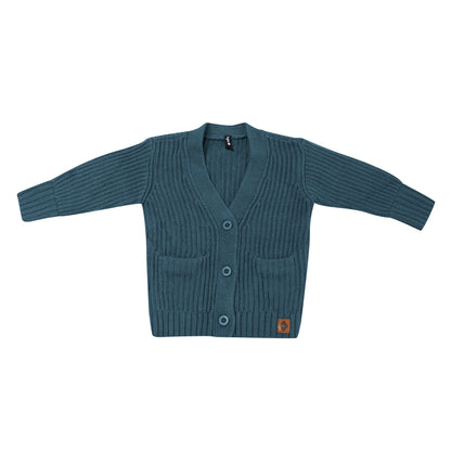 Chunky Knit Oversized Cardigan in Atlantic