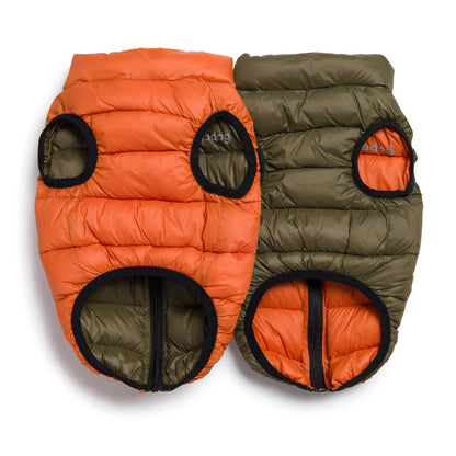 fabdog - Pack N' Go Reversible Puffer Olive/Orange: 16"