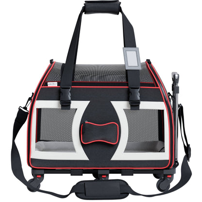 Bone Cruiser Pet Carrier with Removable Wheels - 2 Options: Gray and Red
