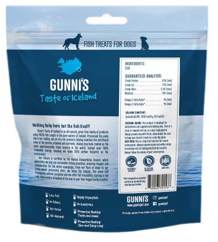 Gunni's A Taste Of Iceland Cod Wafers 5 Oz