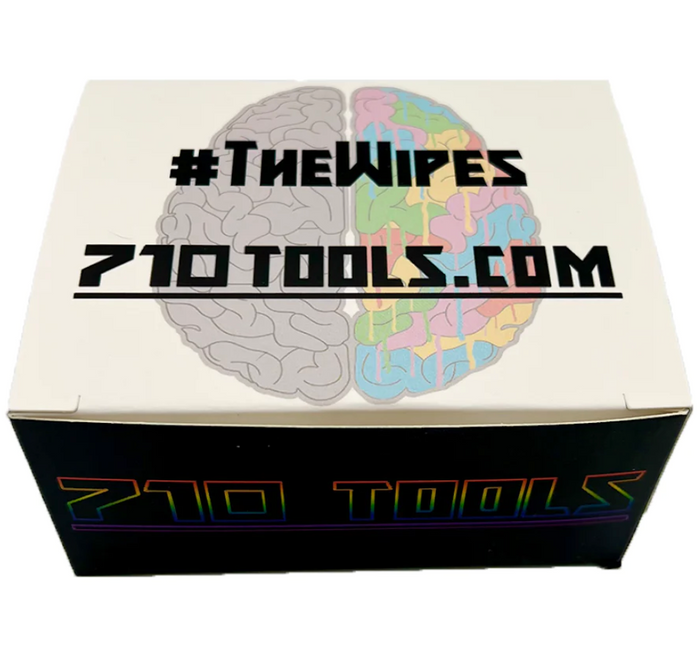 710 Tools The Wipes 100 Pack – High-Quality Cleaning Wipes for Glass, Rigs, and Concentrates