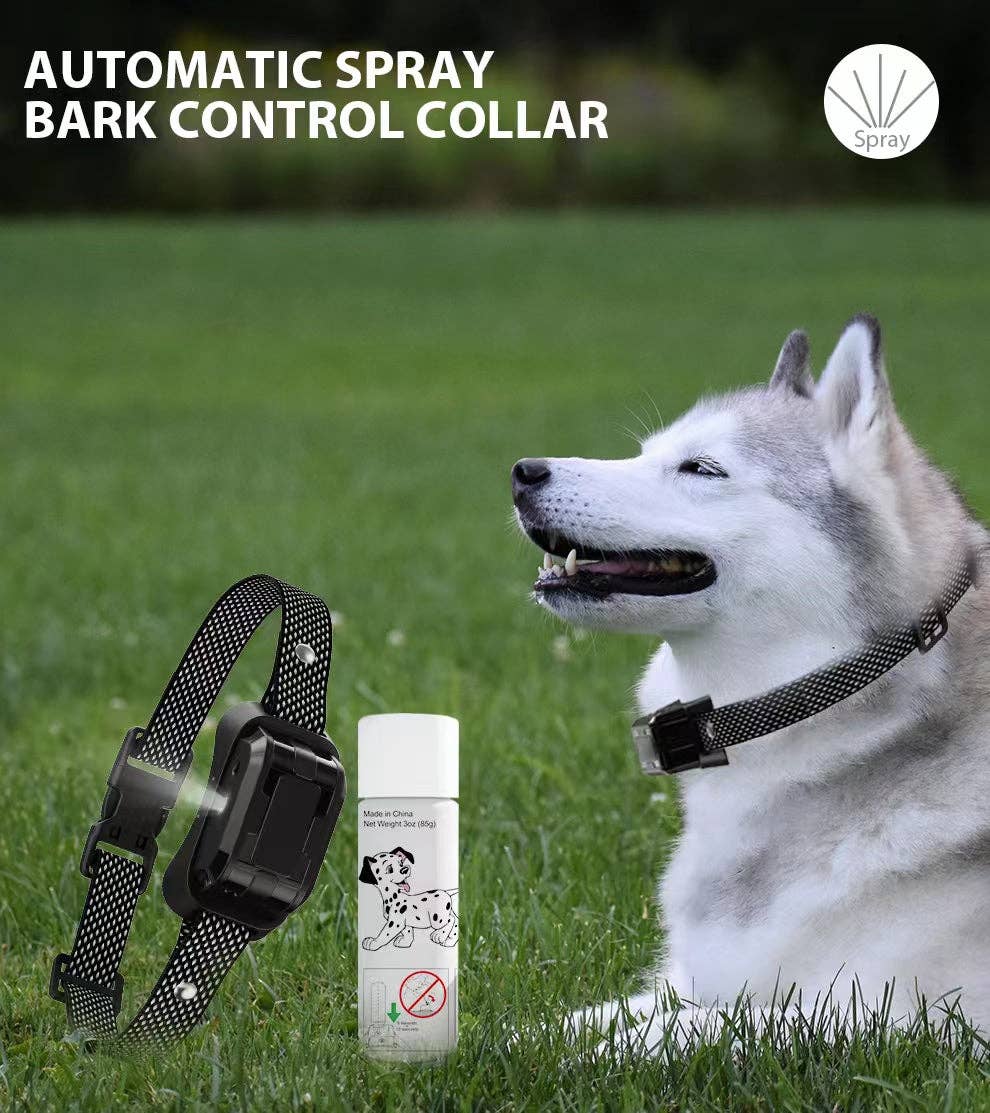 Pet Life - Pet Life ® Bark-Myst 3-Level Sensitivity of Spray and Tone Anti-Bark Dog Collar