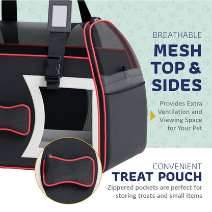 Bone Cruiser Pet Carrier with Removable Wheels - 2 Options: Gray and Red