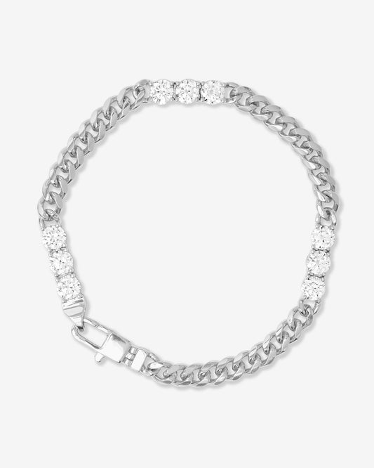 Julian's Obsessed with Diamonds Bracelet 5mm - Silver|White Diamondettes