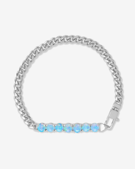 Julian Loves Opals Bracelet 5mm - Silver|Blue Opal