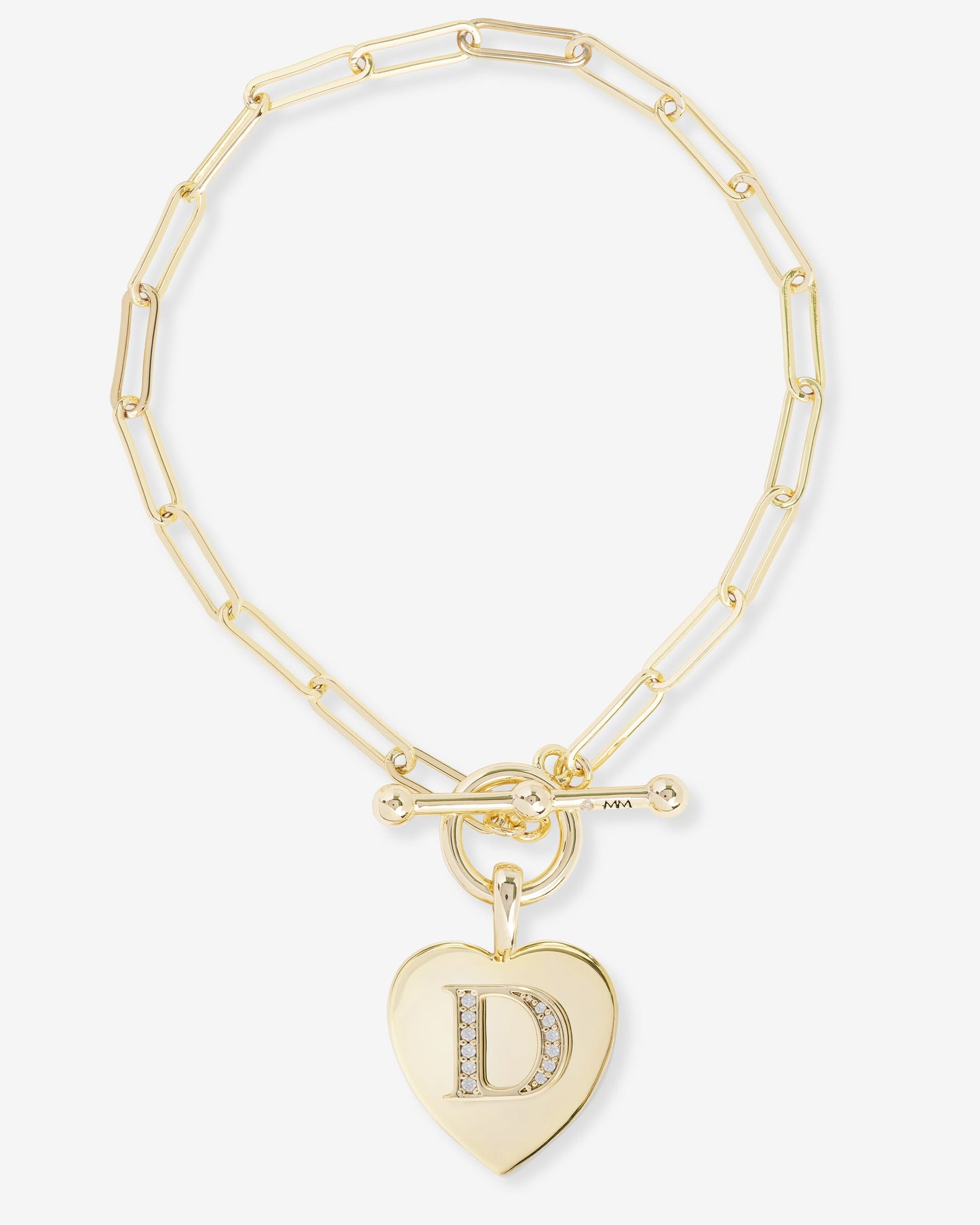 Love Letters Charm Bracelet - Gold|White Diamondettes