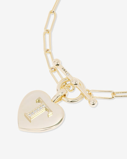 Love Letters Charm Bracelet - Gold|White Diamondettes