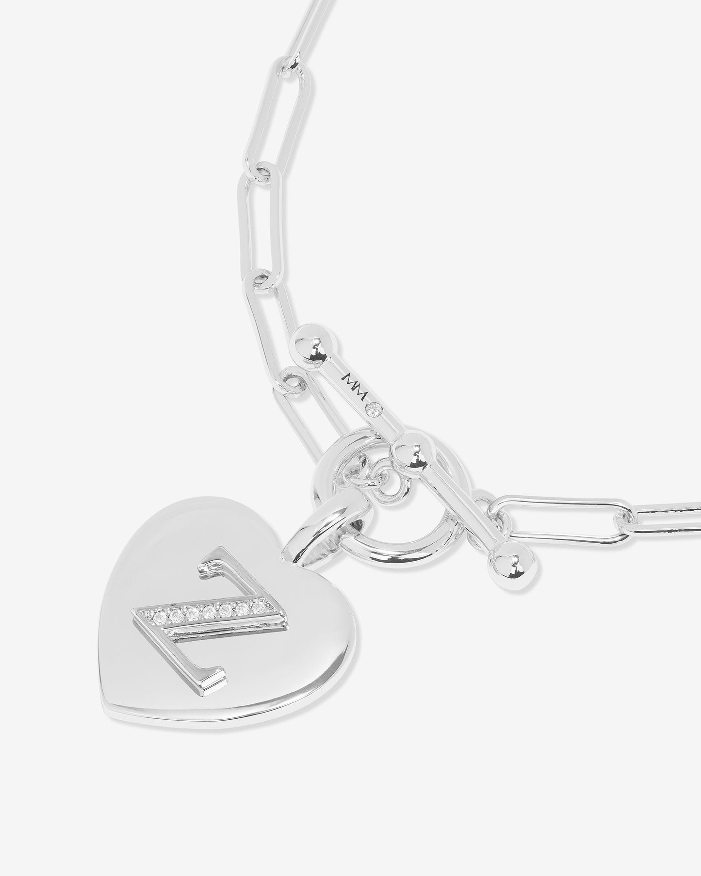 Love Letters Charm Bracelet - Silver|White Diamondettes