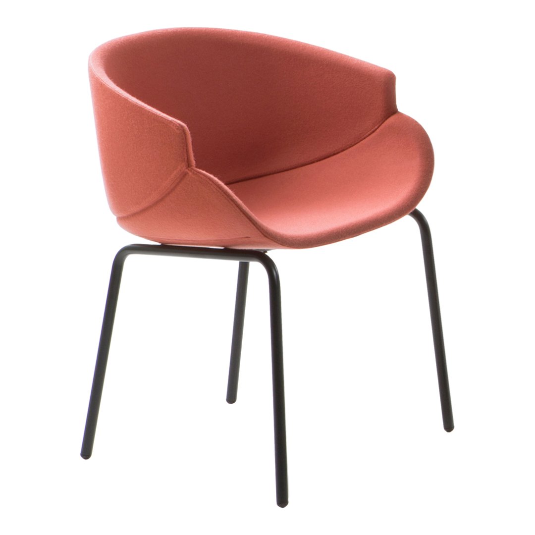 Bix Armchair - Metal Base - Upholstered
