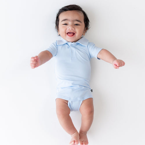 Polo Bodysuit in Breeze