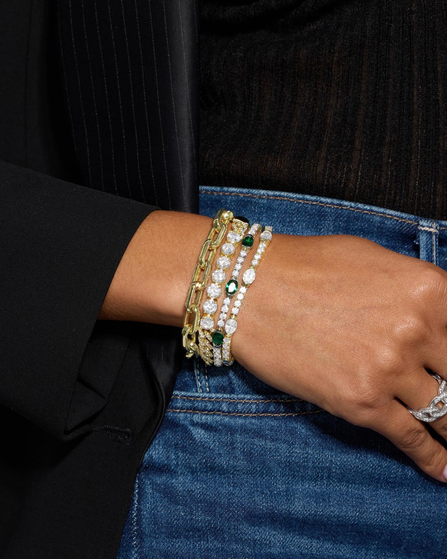 The Maven Tennis Bracelet 3mm - Silver|Blue Sapphire