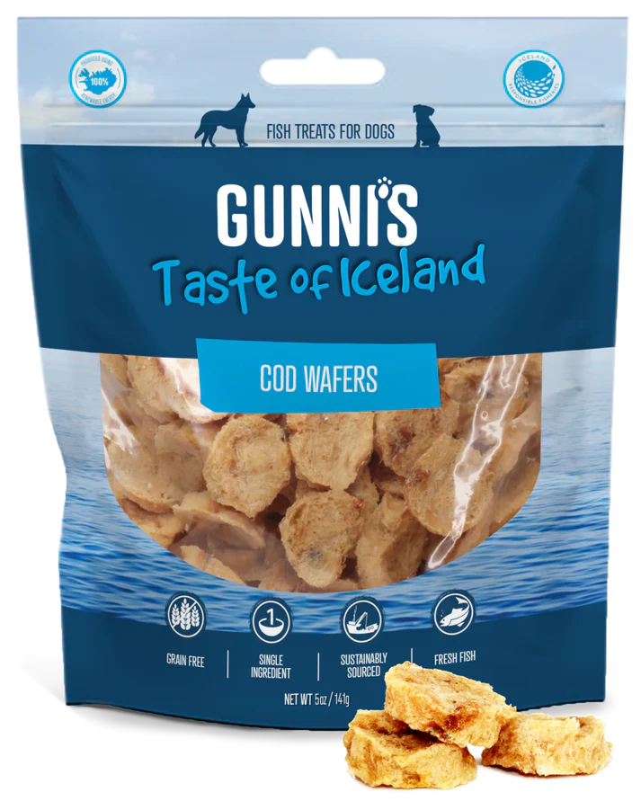 Gunni's A Taste Of Iceland Cod Wafers 5 Oz