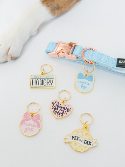 Collar Tag - Mama's Boy (Gold)